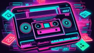 Aplicativo de música dos anos 80