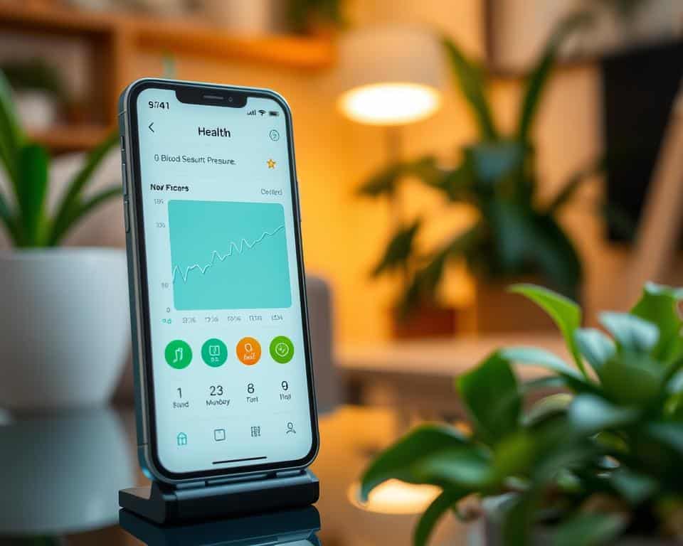 Monitore pressão arterial com app no celular