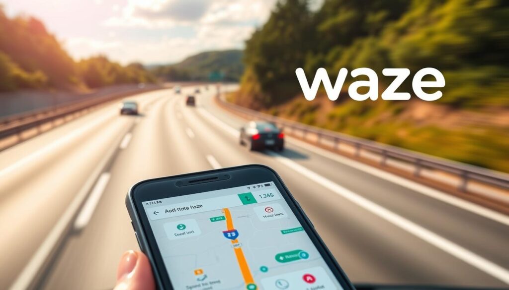 A dynamic and visually striking image of the Waze navigation app, positioned as the leader in road alerts and speed trap detection. Set against a backdrop of a winding highway, the app's iconic logo and user interface take center stage, rendered in vibrant colors and a sleek, modern aesthetic. The foreground features a close-up of a smartphone screen displaying the Waze app, with clear and intuitive navigation cues, speed limit indicators, and real-time alerts for nearby speed traps. The middle ground showcases a seamless integration of the app's features, such as turn-by-turn directions and community-driven traffic updates, all presented in a clean and user-friendly layout. The background subtly suggests the wider context of the app's usage, with glimpses of passing vehicles and the open road, conveying a sense of motion and the app's role in guiding drivers safely to their destinations. A dynamic and visually striking image of the Waze navigation app, positioned as the leader in road alerts and speed trap detection. Set against a backdrop of a winding highway, the app's iconic logo and user interface take center stage, rendered in vibrant colors and a sleek, modern aesthetic. The foreground features a close-up of a smartphone screen displaying the Waze app, with clear and intuitive navigation cues, speed limit indicators, and real-time alerts for nearby speed traps. The middle ground showcases a seamless integration of the app's features, such as turn-by-turn directions and community-driven traffic updates, all presented in a clean and user-friendly layout. The background subtly suggests the wider context of the app's usage, with glimpses of passing vehicles and the open road, conveying a sense of motion and the app's role in guiding drivers safely to their destinations.