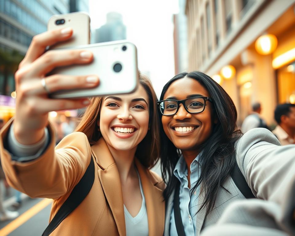 Selfie com celebridade usando inteligência artificial