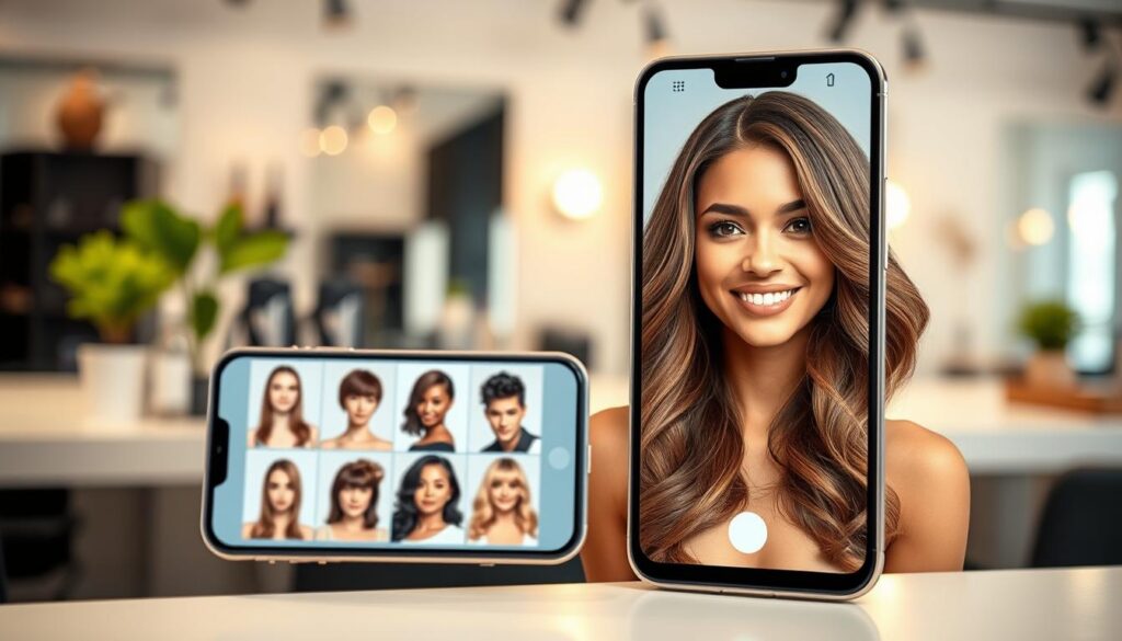 benefícios aplicativo simulador corte cabelo