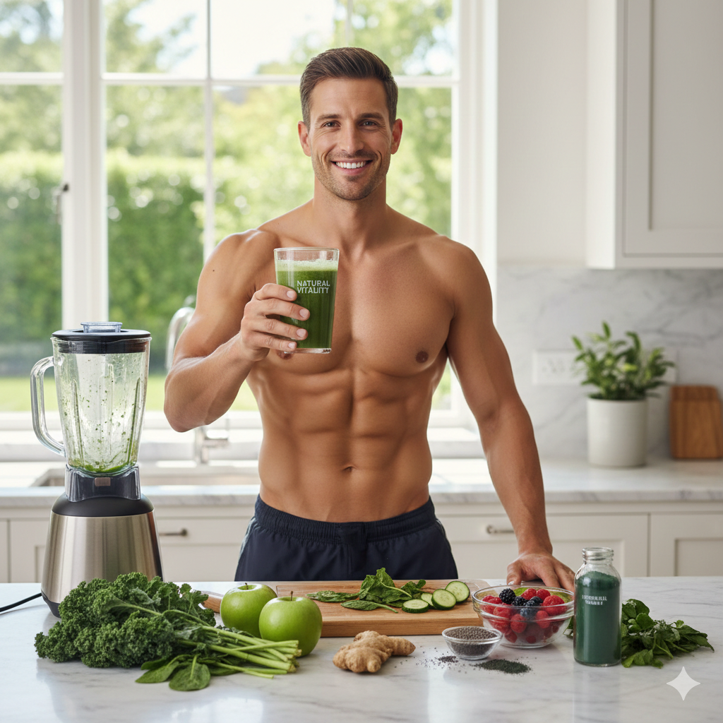 A well-organized workspace showcasing the correct hydration protocol for maximizing energy and vitality. In the foreground, a sleek, modern water bottle filled with infusing fruits and herbs sits on a clean wooden table. In the middle ground, a variety of hydration options, including electrolyte packets, herbal teas, and fruits like oranges and berries, are artfully arranged. The background features a bright, airy room with plants and soft lighting, creating a refreshing and inviting ambiance. The scene is captured with a warm color palette, using a shallow depth of field to accentuate the hydration items while maintaining a professional and motivating atmosphere.