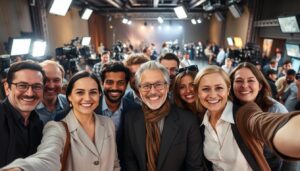 Tire Self com os Famosos dentro do Set de Filmagem com IA