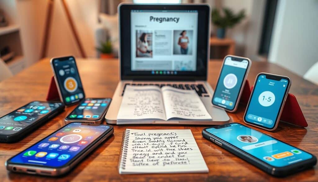 comparação aplicativos gravidez