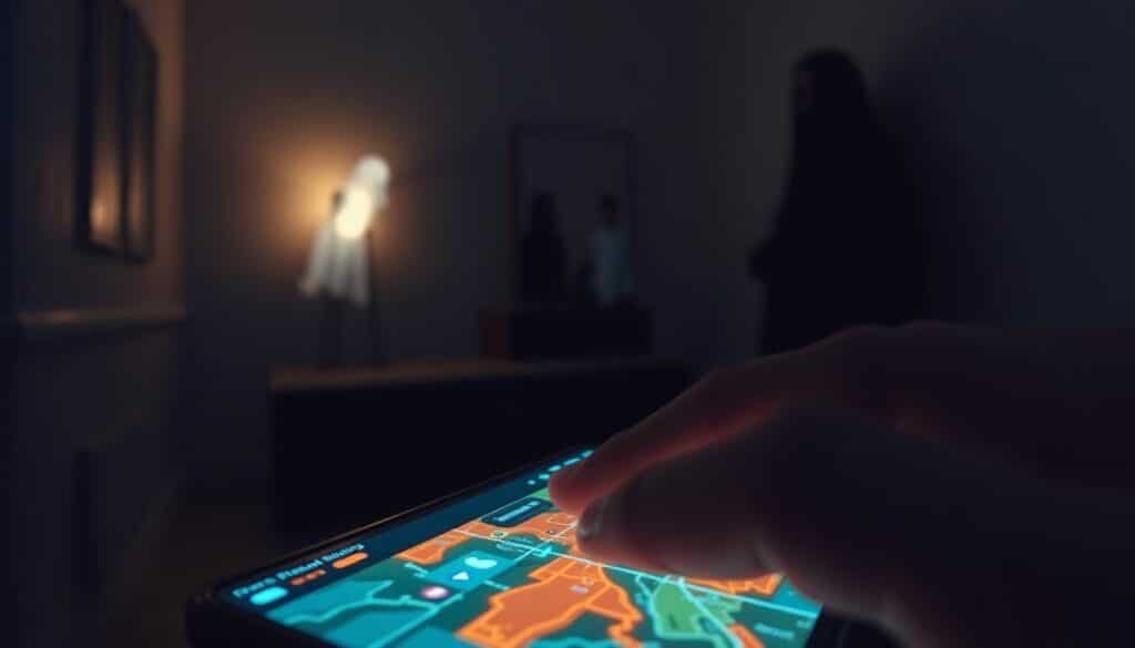 interface aplicativo detector fantasmas