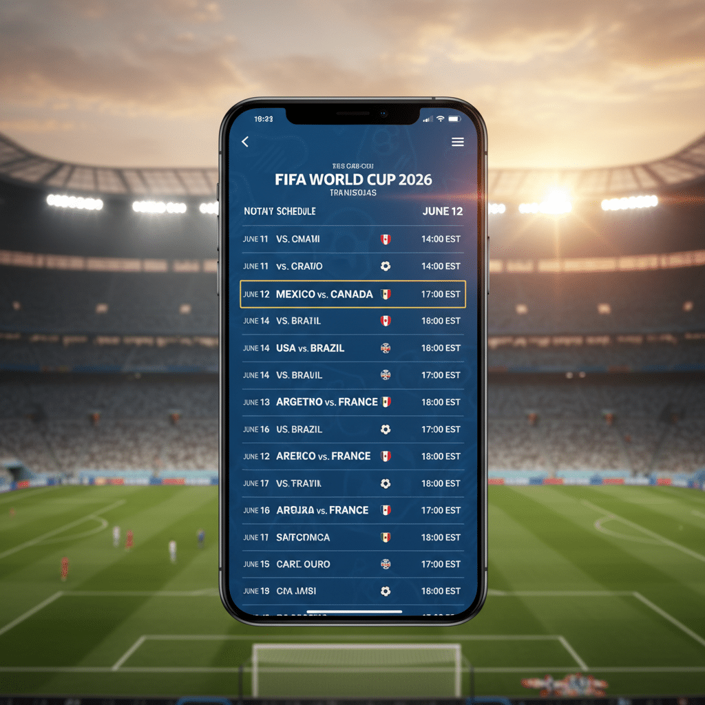 Acompanhe os horários dos jogos da Copa do Mundo 2026 com nosso aplicativo