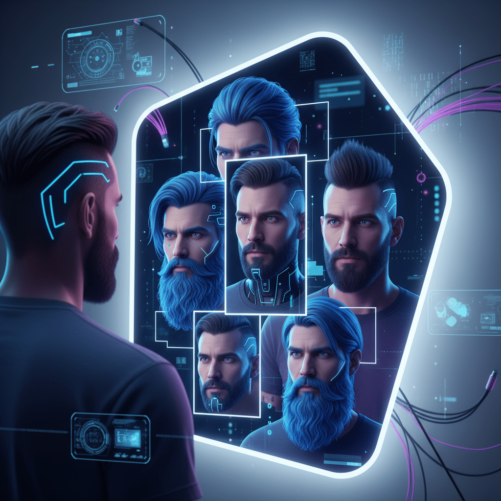 Simule as tendências de cortes masculinos e barbas para 2026 usando IA