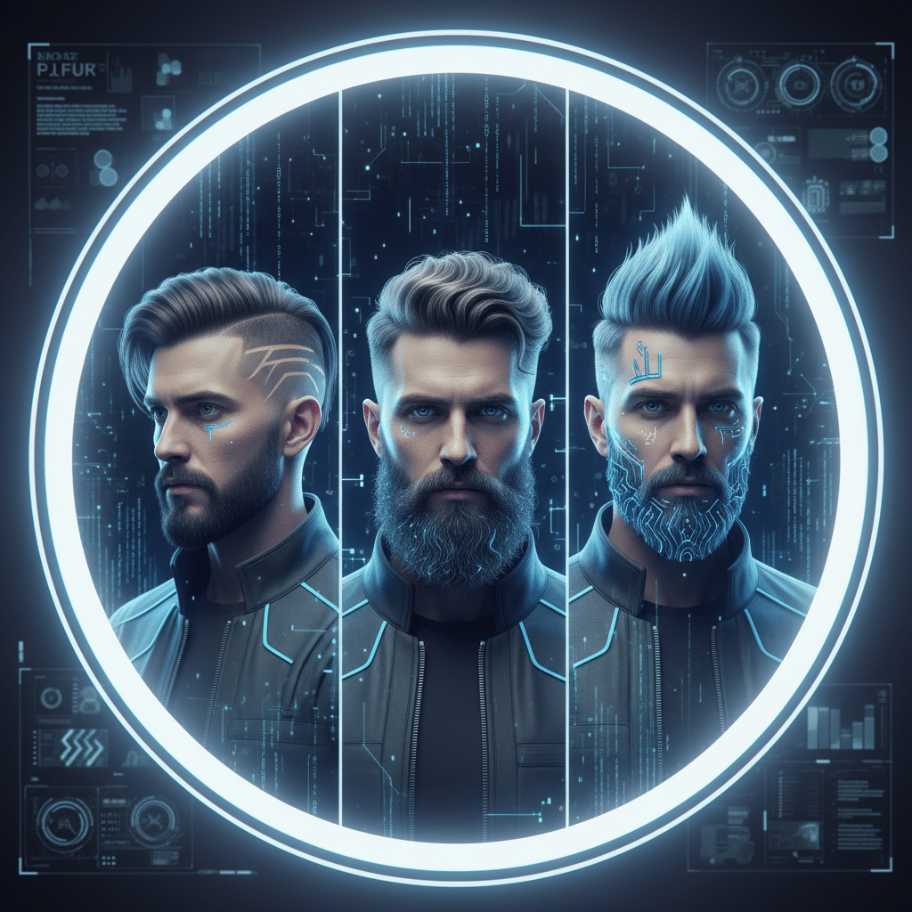 Simule as tendências de cortes masculinos e barbas para 2026 usando IA
