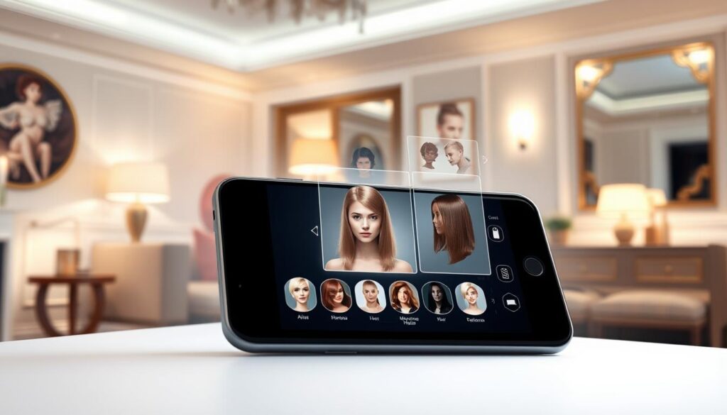 evolução aplicativos simulador corte cabelo