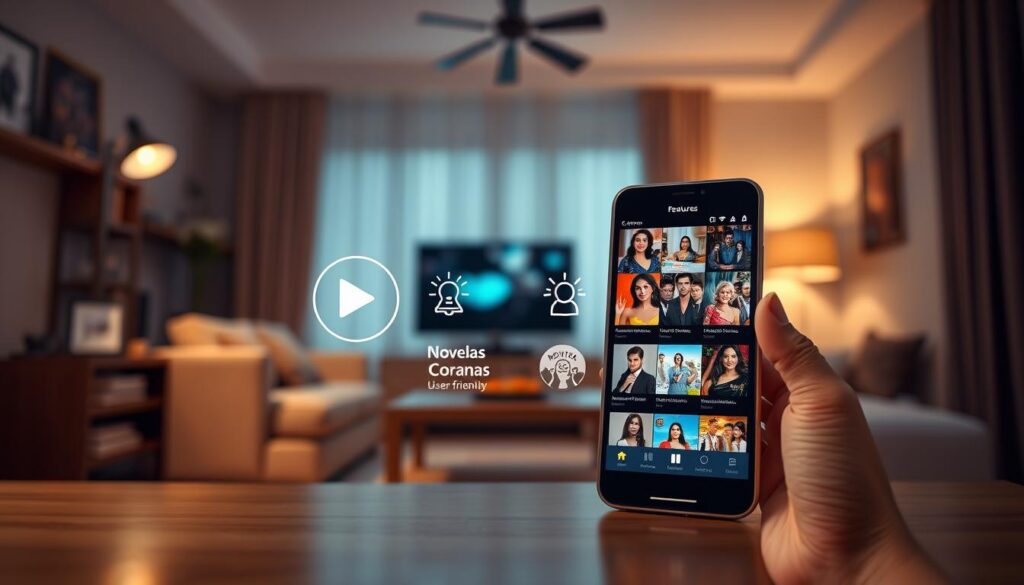 recursos do aplicativo novelas coranas