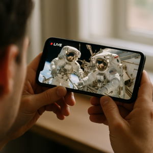 Acompanhe Astronautas em Missão Espacial Ao Vivo no App