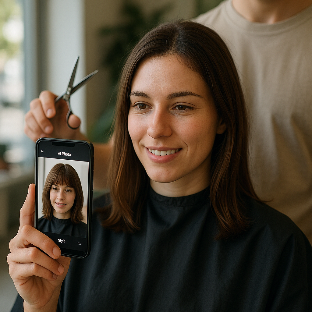 IA Simula um Novo Estilo de Corte para seus Cabelos
